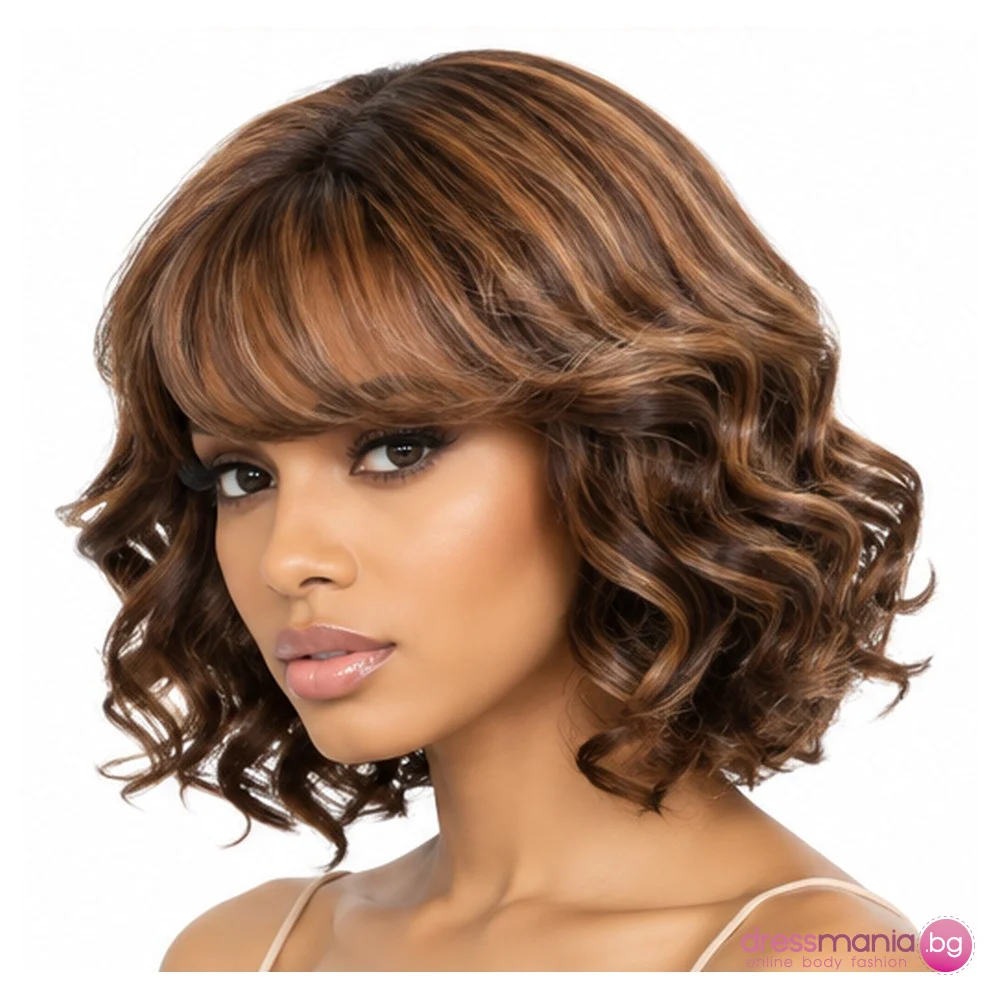 Дамска перука от естествена коса Body Wave Bob с бретон – P4/27
