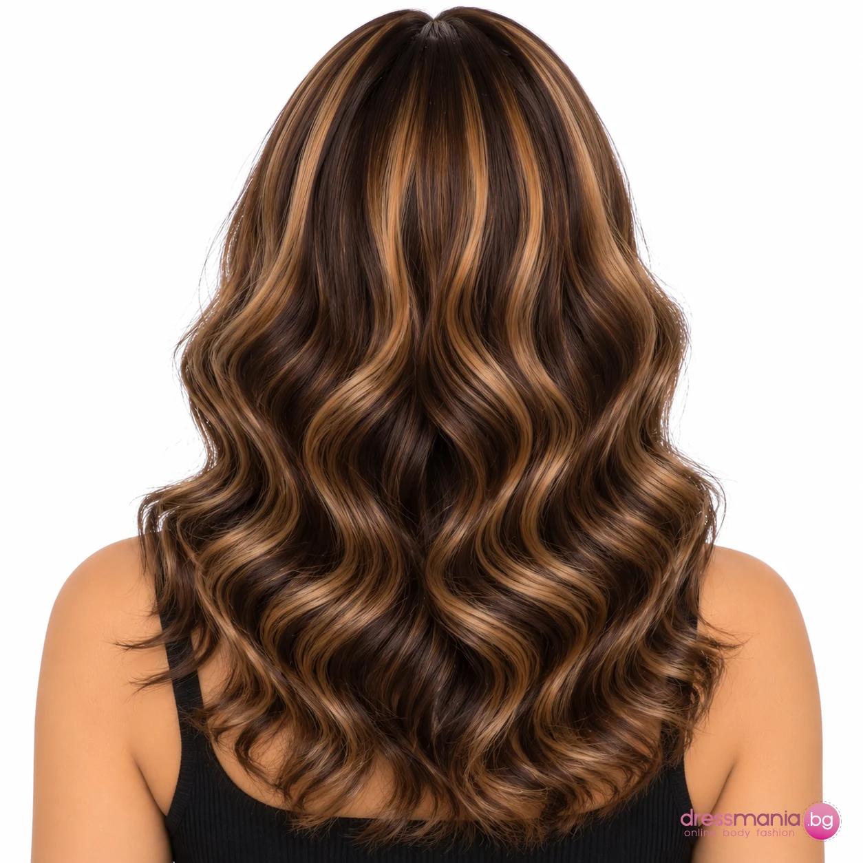 Перука от естествена коса Body Wave с бретон - Image 4